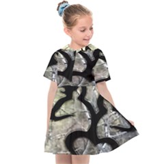 Black Love Browning Deer Camo Kids  Sailor Dress