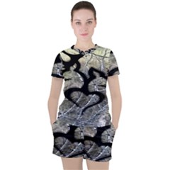 Black Love Browning Deer Camo Women s Tee And Shorts Set