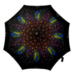 Beautiful Peacock Feather Hook Handle Umbrellas (small)