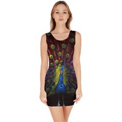 Beautiful Peacock Feather Bodycon Dress