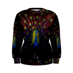 Beautiful Peacock Feather Women s Sweatshirt