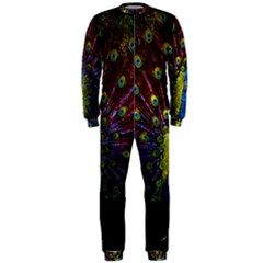 Beautiful Peacock Feather Onepiece Jumpsuit (men) by Jancukart