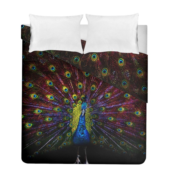 Beautiful Peacock Feather Duvet Cover Double Side (Full/ Double Size)