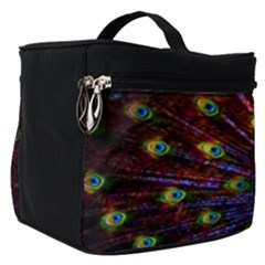 Beautiful Peacock Feather Make Up Travel Bag (small)