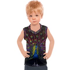 Beautiful Peacock Feather Kids  Sport Tank Top