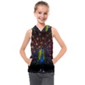 Beautiful Peacock Feather Kids  Sleeveless Hoodie View1