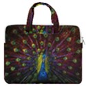 Beautiful Peacock Feather MacBook Pro 16  Double Pocket Laptop Bag  View1