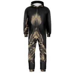 Animalsangry Male Lions Conflict Hooded Jumpsuit (men)