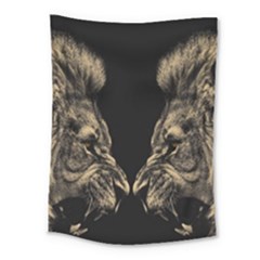 Animalsangry Male Lions Conflict Medium Tapestry