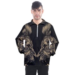 Animalsangry Male Lions Conflict Men s Half Zip Pullover by Jancukart