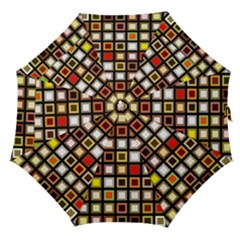 Squares-colorful-texture-modern-art Straight Umbrellas