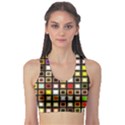 Squares-colorful-texture-modern-art Sports Bra View1