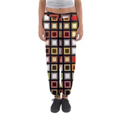 Squares-colorful-texture-modern-art Women s Jogger Sweatpants