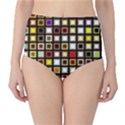 Squares-colorful-texture-modern-art Classic High-Waist Bikini Bottoms View1