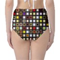 Squares-colorful-texture-modern-art Classic High-Waist Bikini Bottoms View2