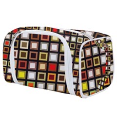 Squares-colorful-texture-modern-art Toiletries Pouch by Jancukart