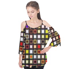 Squares-colorful-texture-modern-art Flutter Tees