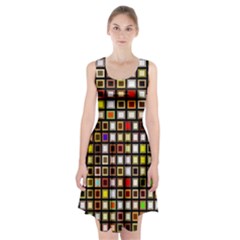 Squares-colorful-texture-modern-art Racerback Midi Dress by Jancukart