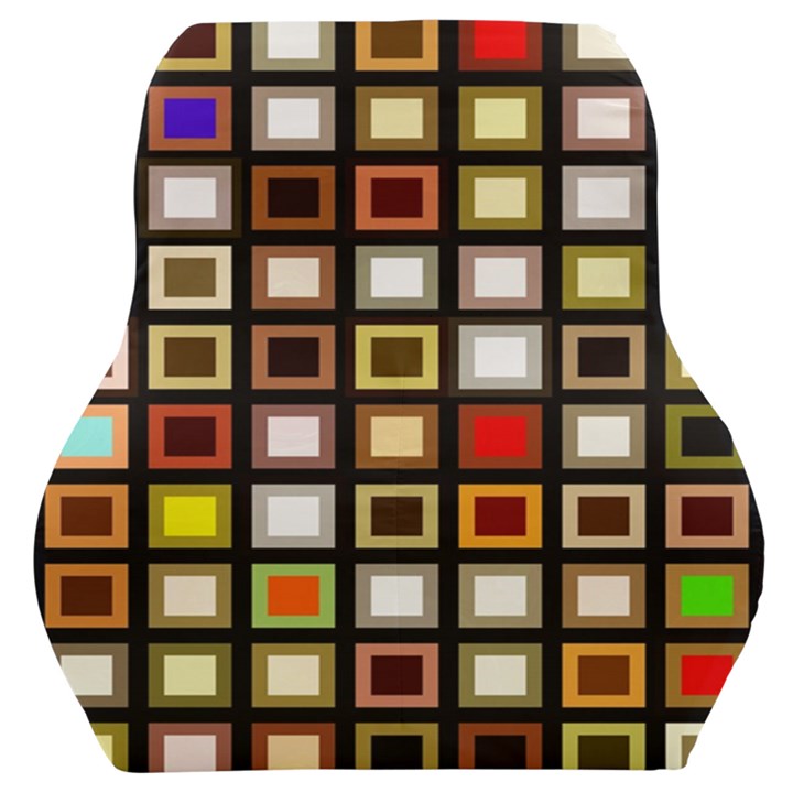 Squares-colorful-texture-modern-art Car Seat Back Cushion 