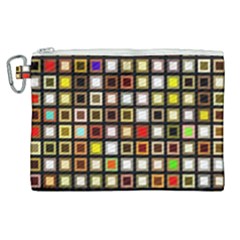 Squares-colorful-texture-modern-art Canvas Cosmetic Bag (xl)