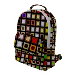 Squares-colorful-texture-modern-art Flap Pocket Backpack (large)