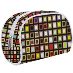 Squares-colorful-texture-modern-art Make Up Case (large) by Jancukart