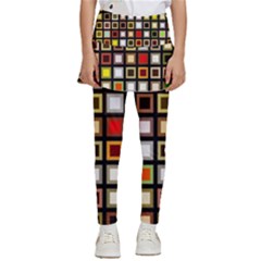 Squares-colorful-texture-modern-art Kids  Skirted Pants