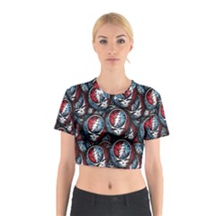 Grateful Dead Pattern Cotton Crop Top