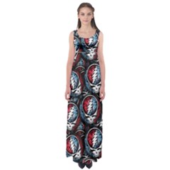 Grateful Dead Pattern Empire Waist Maxi Dress