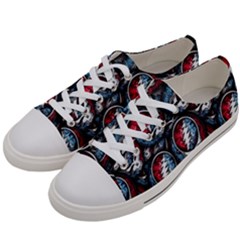 Grateful Dead Pattern Women s Low Top Canvas Sneakers