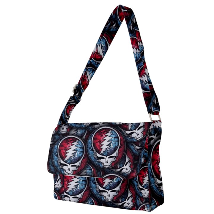 Grateful Dead Pattern Full Print Messenger Bag (S)