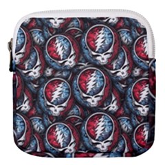 Grateful Dead Pattern Mini Square Pouch by Jancukart