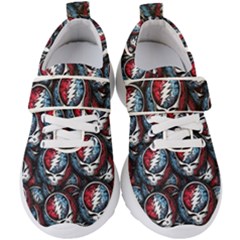 Grateful Dead Pattern Kids  Velcro Strap Shoes by Jancukart