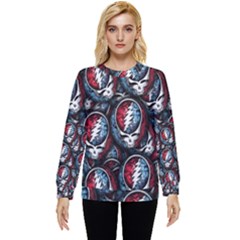 Grateful Dead Pattern Hidden Pocket Sweatshirt by Jancukart