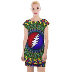 Grateful Dead Cap Sleeve Bodycon Dress