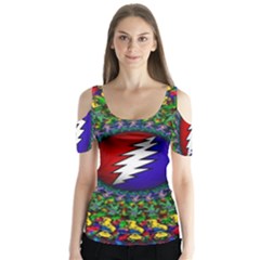 Grateful Dead Butterfly Sleeve Cutout Tee 