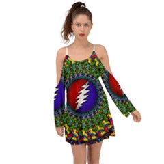 Grateful Dead Kimono Sleeves Boho Dress