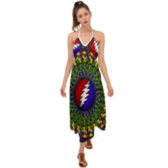 Grateful Dead Halter Tie Back Dress  by Jancukart