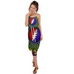 Grateful Dead Waist Tie Cover Up Chiffon Dress