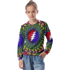 Grateful Dead Kids  Long Sleeve Tee With Frill 