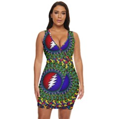 Grateful Dead Draped Bodycon Dress