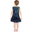 Cartoon Starry Night Vincent Van Gofh Kids  Tunic Dress View2