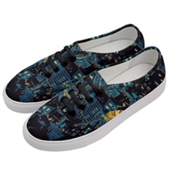 Cartoon Starry Night Vincent Van Gofh Women s Classic Low Top Sneakers by Jancukart