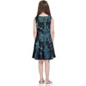 Cartoon Starry Night Vincent Van Gofh Kids  Skater Dress View4