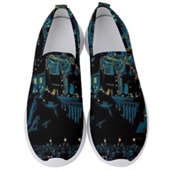 Cartoon Starry Night Vincent Van Gofh Men s Slip On Sneakers by Jancukart