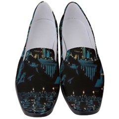 Cartoon Starry Night Vincent Van Gofh Women s Classic Loafer Heels by Jancukart