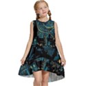 Cartoon Starry Night Vincent Van Gofh Kids  Frill Swing Dress View1