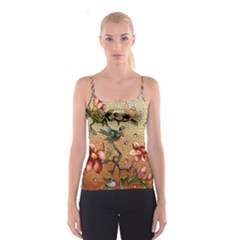 Flower Cubism Mosaic Vintage Spaghetti Strap Top