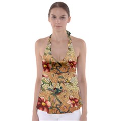 Flower Cubism Mosaic Vintage Babydoll Tankini Top by Jancukart