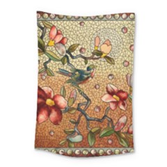 Flower Cubism Mosaic Vintage Small Tapestry